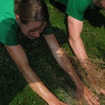 Beth and Jake making mud